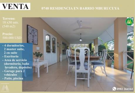 0748 Residencia En Barrio Mburucuya