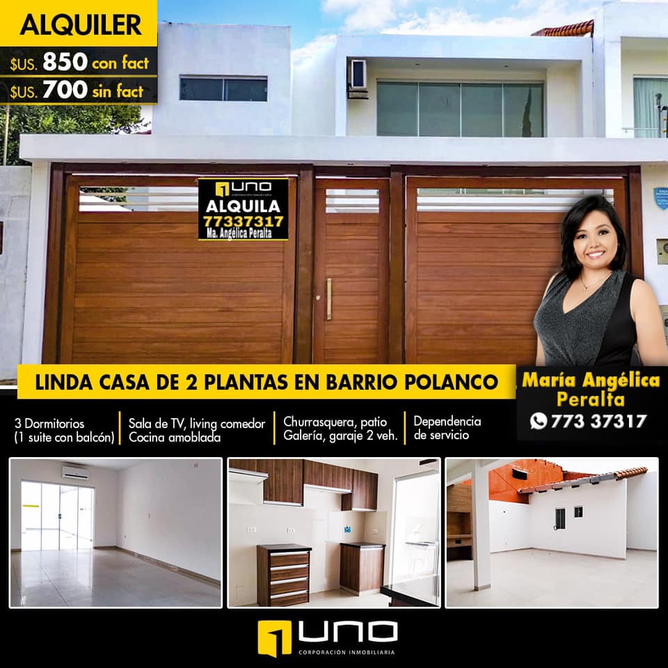 CASA EN ALQUILER ZONA POLANCO