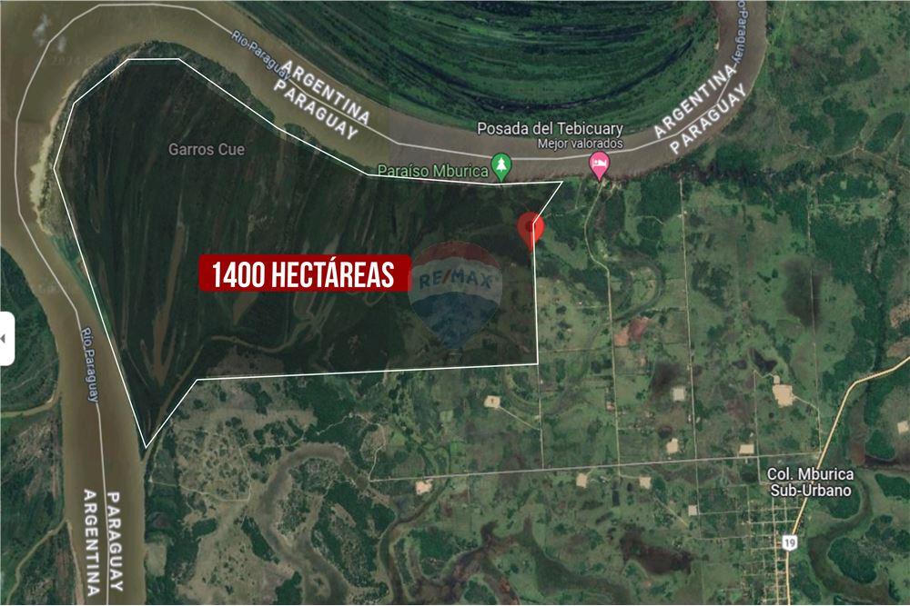 Vendo Terreno de 1400 Hectáreas en Pilar, Sobre el Río Paraguay — foto 3