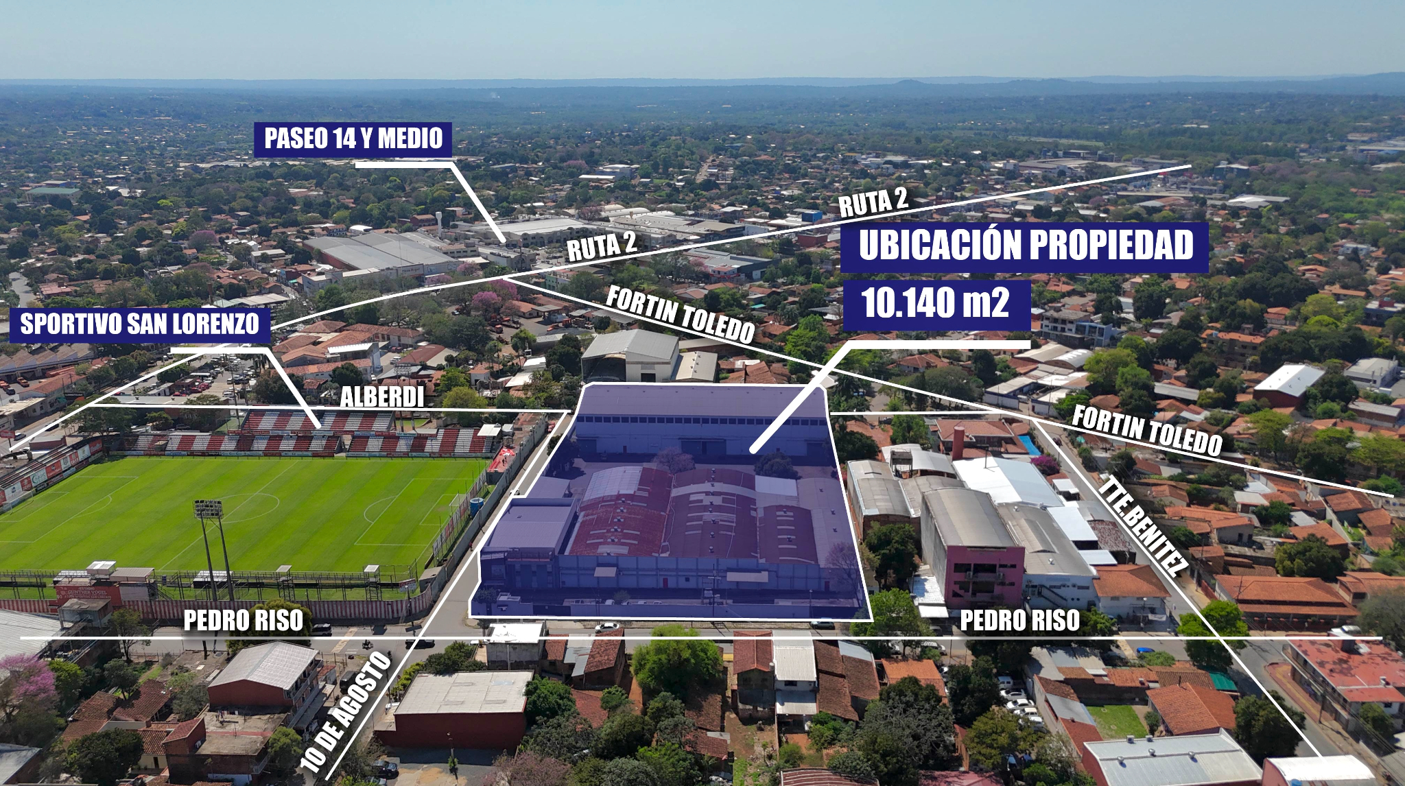 Importante propiedad comercial + de 1 Hectárea Centro San Lorenzo — foto 3