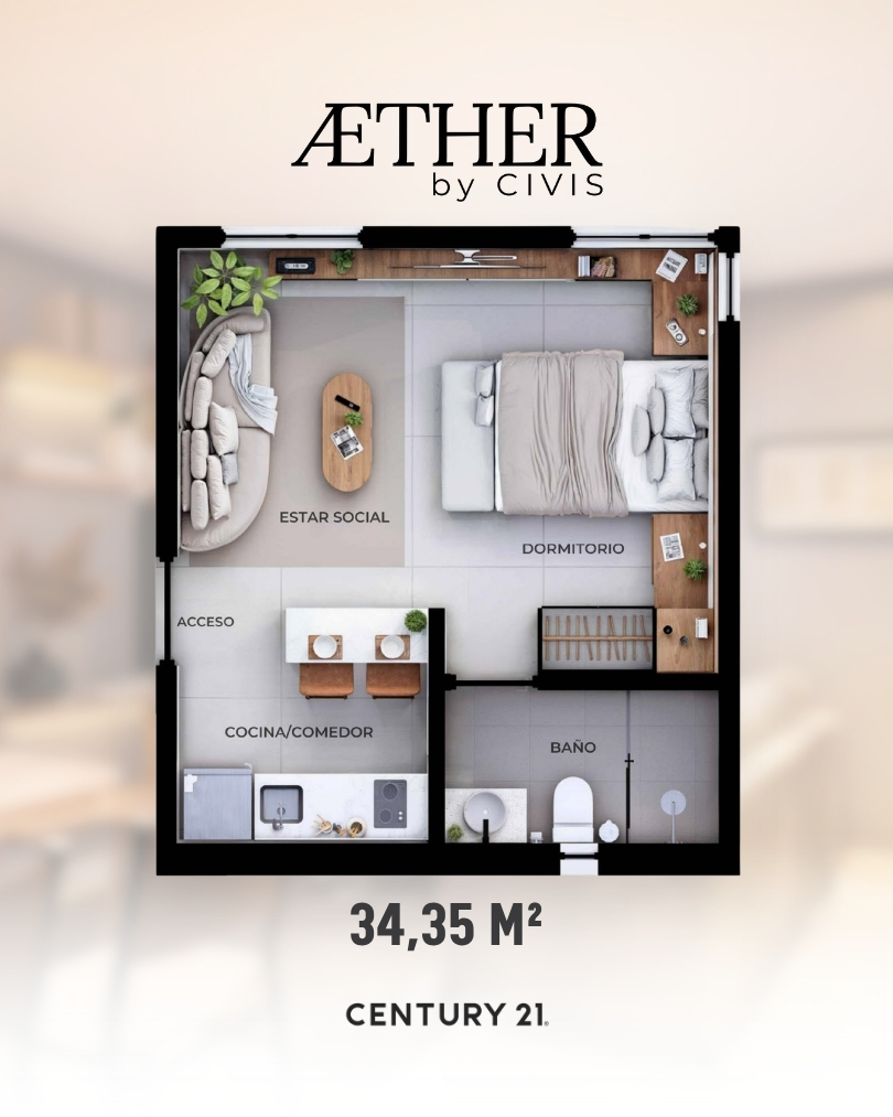AETHER CIVIS - Monoambiente 14 — foto 2