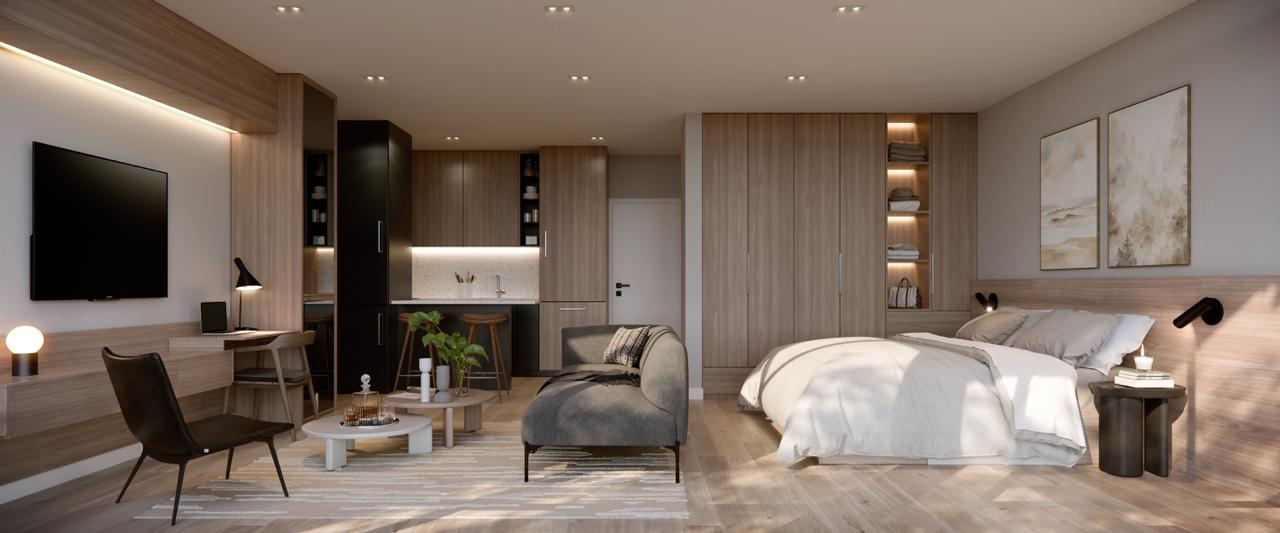 En venta monoambiente en pozo en el Edificio Aurora Recoleta