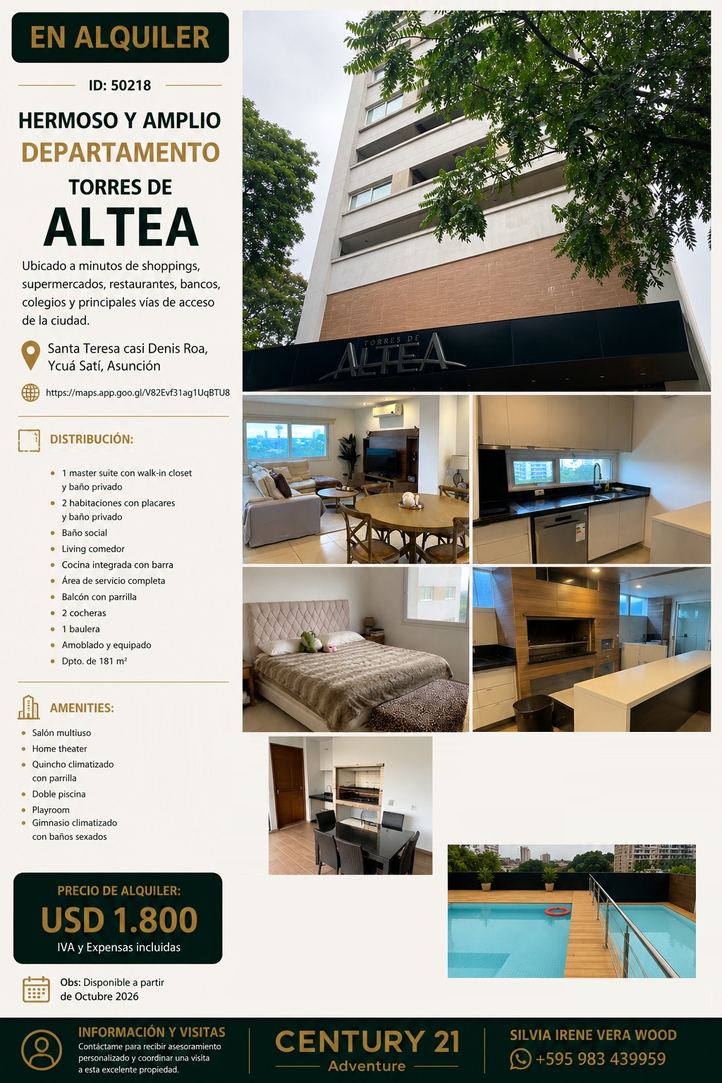 EN ALQUILER HERMOSO Y AMPLIO DEPARTAMENTO - TORRES DE ALTEA - ID 50218 — foto 2
