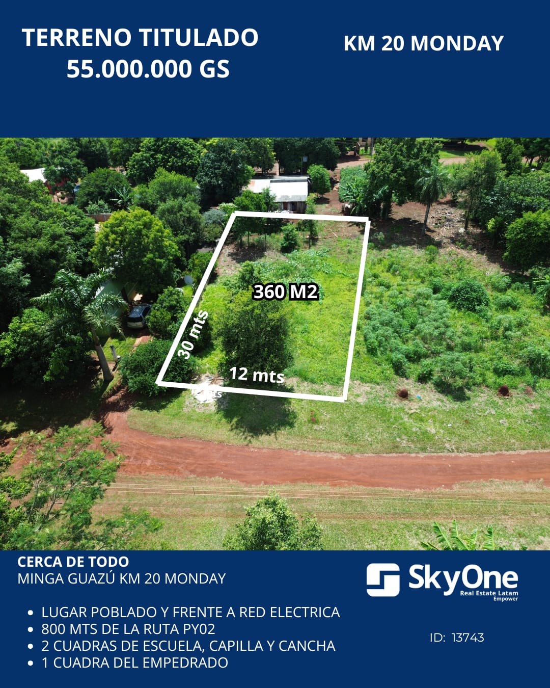 en venta terreno titulado a la venta en km 20 monday. — foto 2
