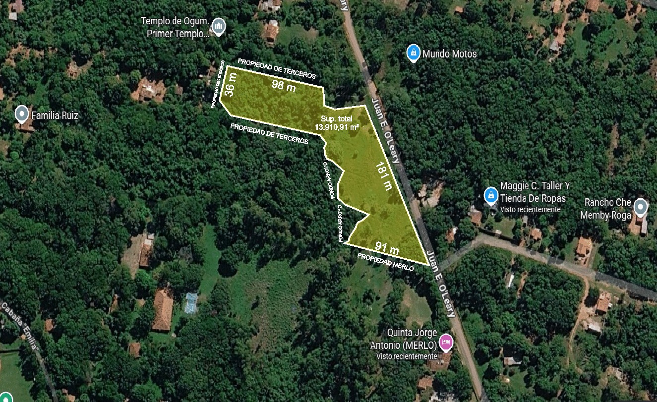 VENDO Terreno de 13.910 m² en Aquino Cañada, Caacupé — foto 2