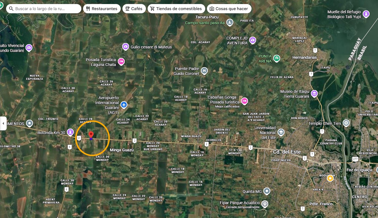 VENDO TERRENO DE16 HECTAREAS SOBRE RUTA - MINGA GUAZU ALTO PARANÁ — foto 2