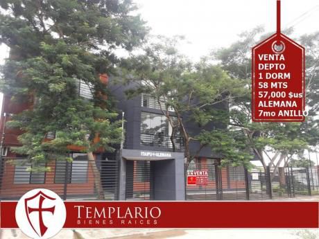 Venta.- 57,000 $us Depto 1 Dorm Av. Alemana 7mo Anillo