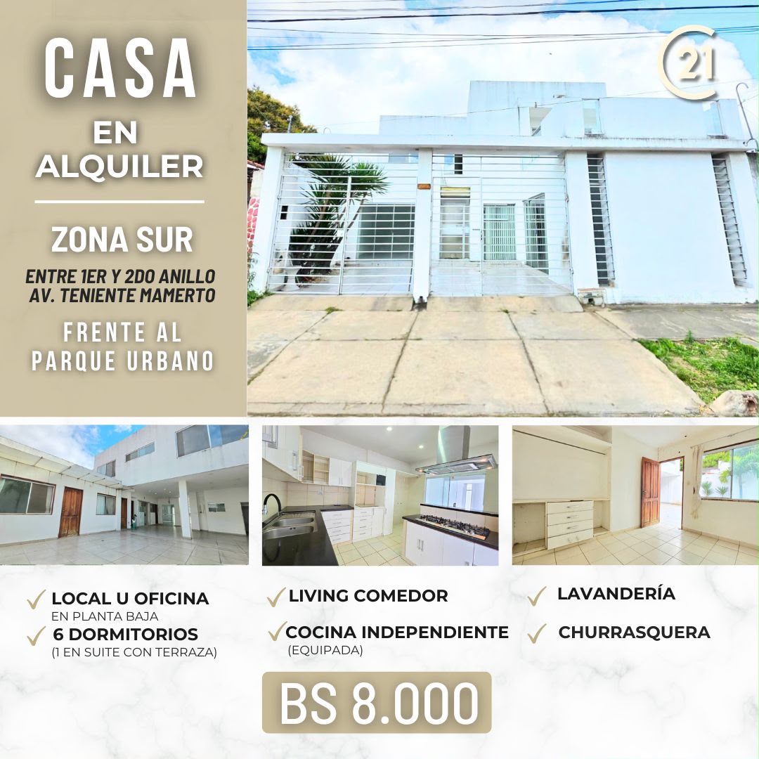 Casa en alquiler en Sur