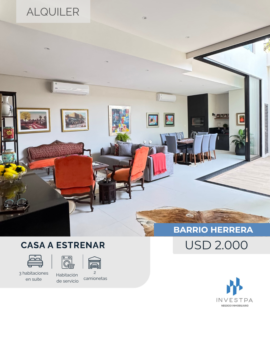Casa en alquiler en Herrera