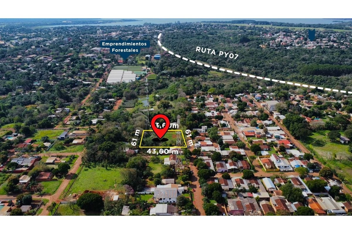 Amplio terreno de 2.659m2 en venta - Hernandarias, Barrio Caacupemi. — foto 2