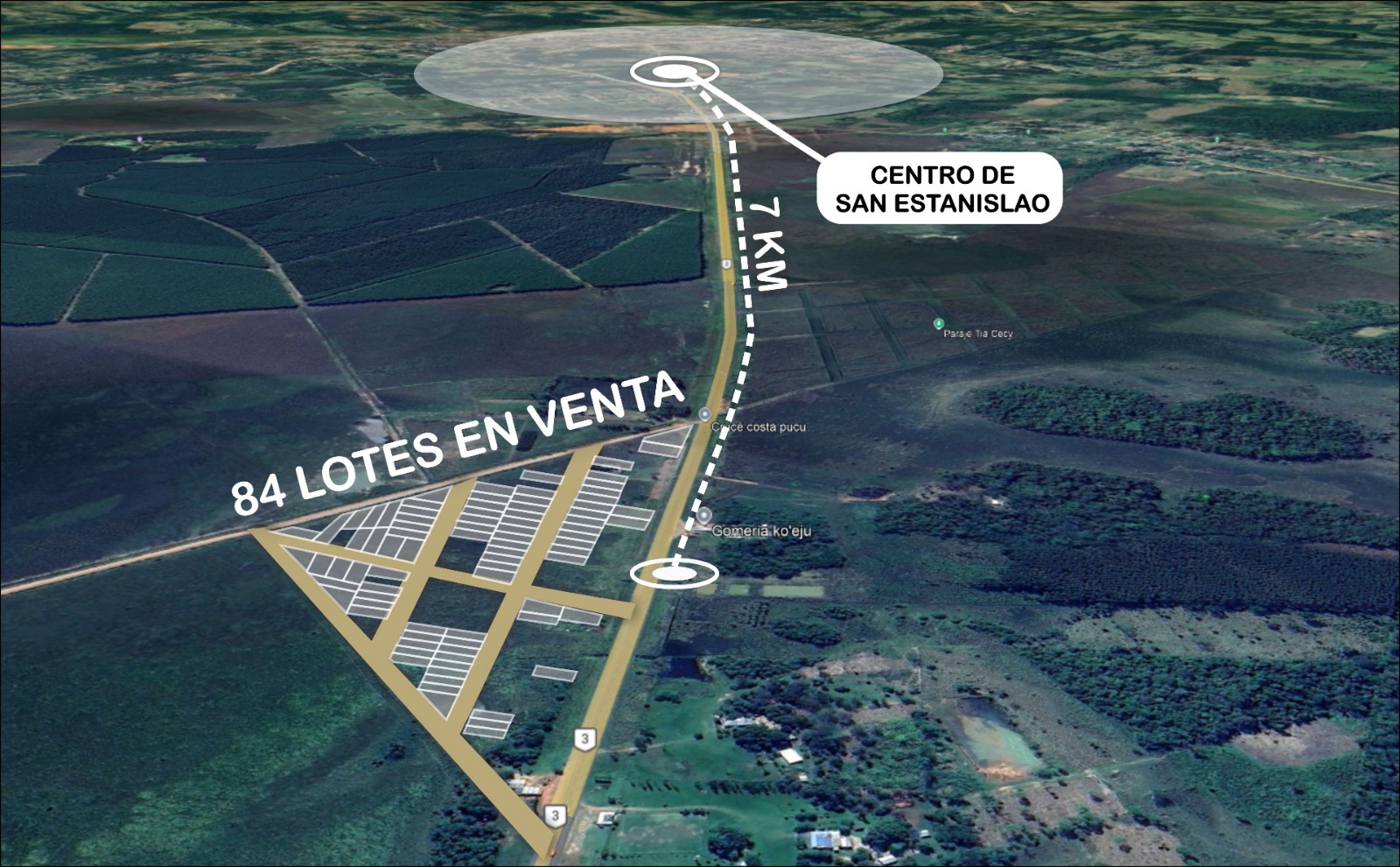 TERRENO DE 32.958 M2 FRACCIONADO EN 84 LOTES EN SAN ESTANISLAO EN VENTA — foto 2
