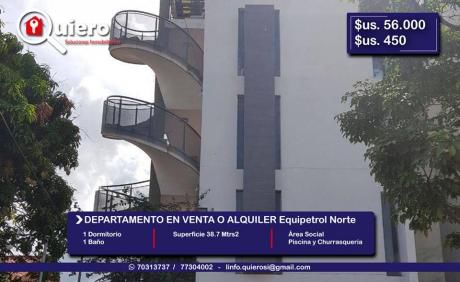 Departamento Mono-ambiente En Venta O Alquiler Equipetrol Norte