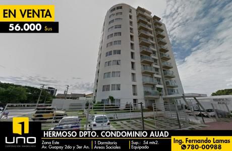 Departamento En Venta En Condominio Auad., Zona Este, Av. Guapay (canal Cotoca)