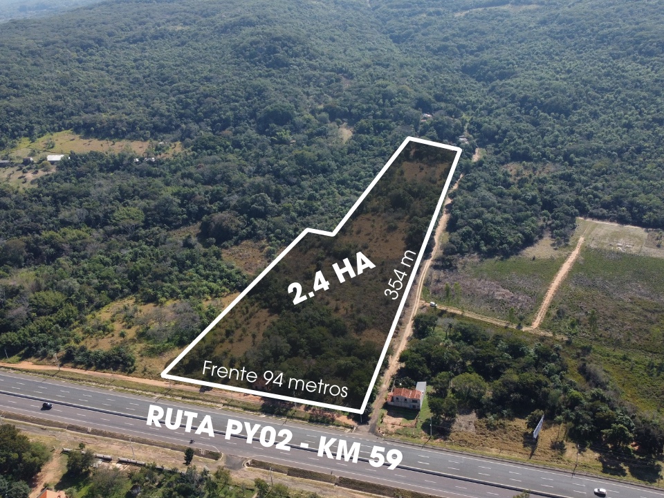 En venta 2.4 Hectáreas en Caacupé sobre Ruta 2 - Km 59 — foto 2