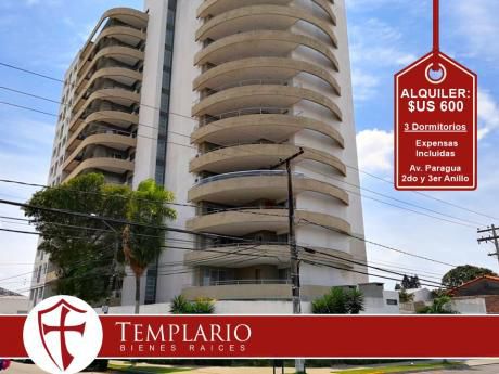 Av. Paragua 2do Y 3er Anillo - Condominio - Alquiler: $us 600