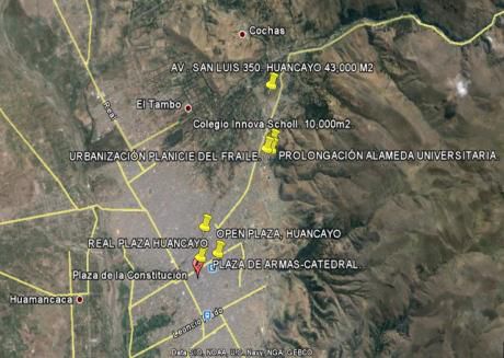 Terrenos En Huancayo. Av San Luis Cdra 3. At 40,000 M2 C/ U.