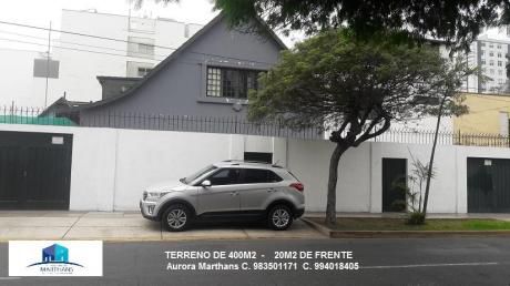 Venta De Terreno En San Isidro - Excelente Ubicacion Zona Residencial 400 M2