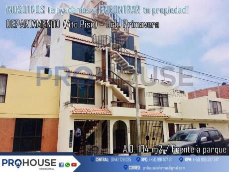 En Venta: Excelente Dpt. Urb. Primavera 104 M2 (4to Piso)