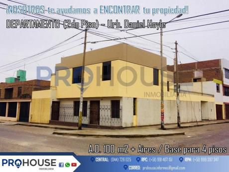 En Venta: Amplio Dpto. En Esquina Urb. Daniel Hoyle 100 M2 (2do Piso)