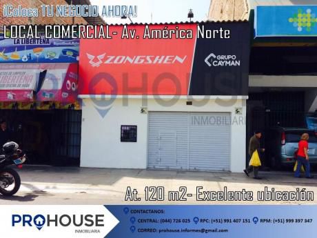 Alquiler Excelente Local Comercial: Av América Norte Costado De Edificar