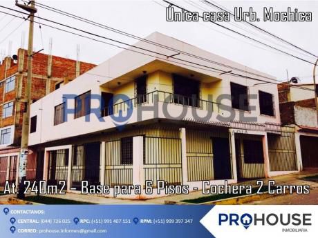¡atención Empresas!: Vendo O Alquilo Casa En Esquina Urb. Mochica (at. 240 M2)