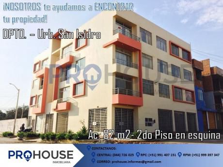 ¡ocasión!: Dpt. De Estreno Con Cochera Urb. San Isidro Ac. 82 M2 (2do Piso)