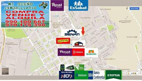 Terreno Comercial Económico De 260 M2, Tablada De Lurín Villamariadeltriunfo.