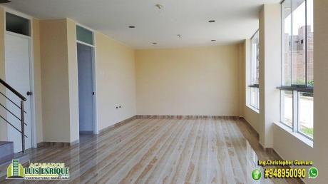 Hermosacasa 03 Pisos, Estreno,04 Hab, Cochera, A 02 Cuadras Upn San Isidro - $150,000