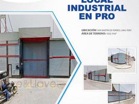Terreno Industrial Smp - A. T.:1,032.29 M2 - Us$1,200 X M2
