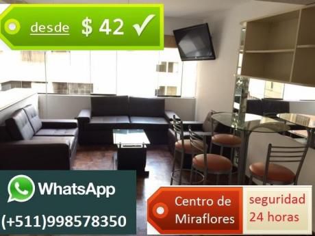 Departamentos Amoblados En Miraflores Desde $42, Tenemos Las Mejores Ofertas