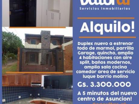 Alquilo Duplex A Estrenar! Luque Barrio Molino