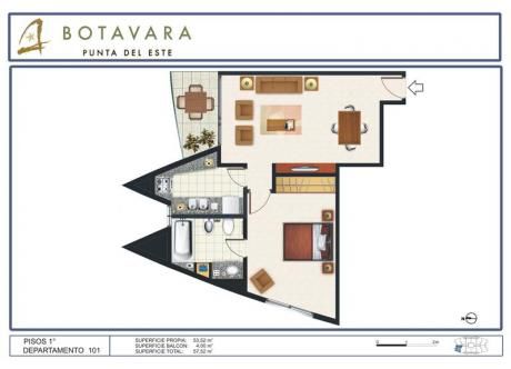 ***viví Punta Del Este, 1 Dor, Todas Las Amenities***