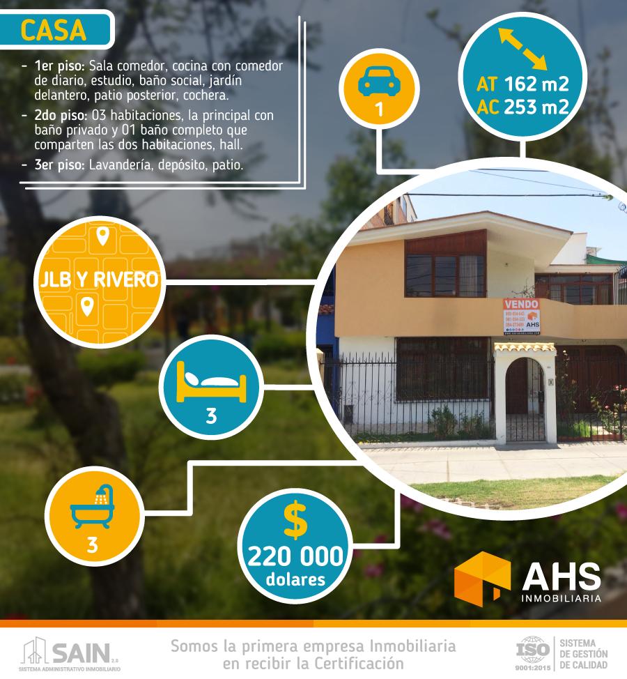 Casa en venta en José Luis Bustamante y Rivero