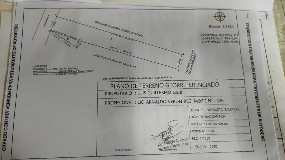 Terreno en venta 10.800 mts2 en Julián Augusto Saldivar — foto 3