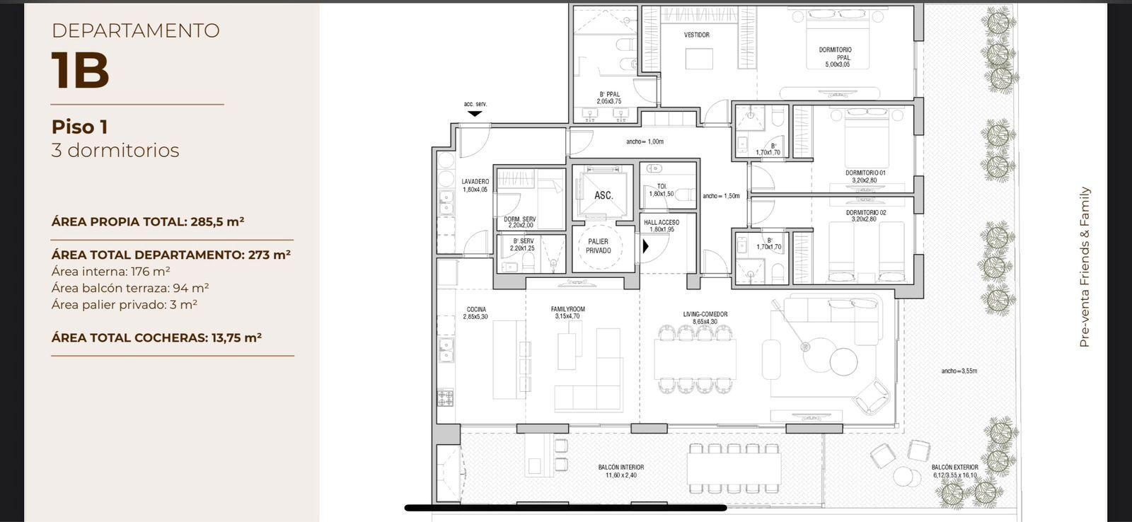 Departamento en venta de 3 dormitorios en barrio las lomas Asuncion edificio ledix — foto 2