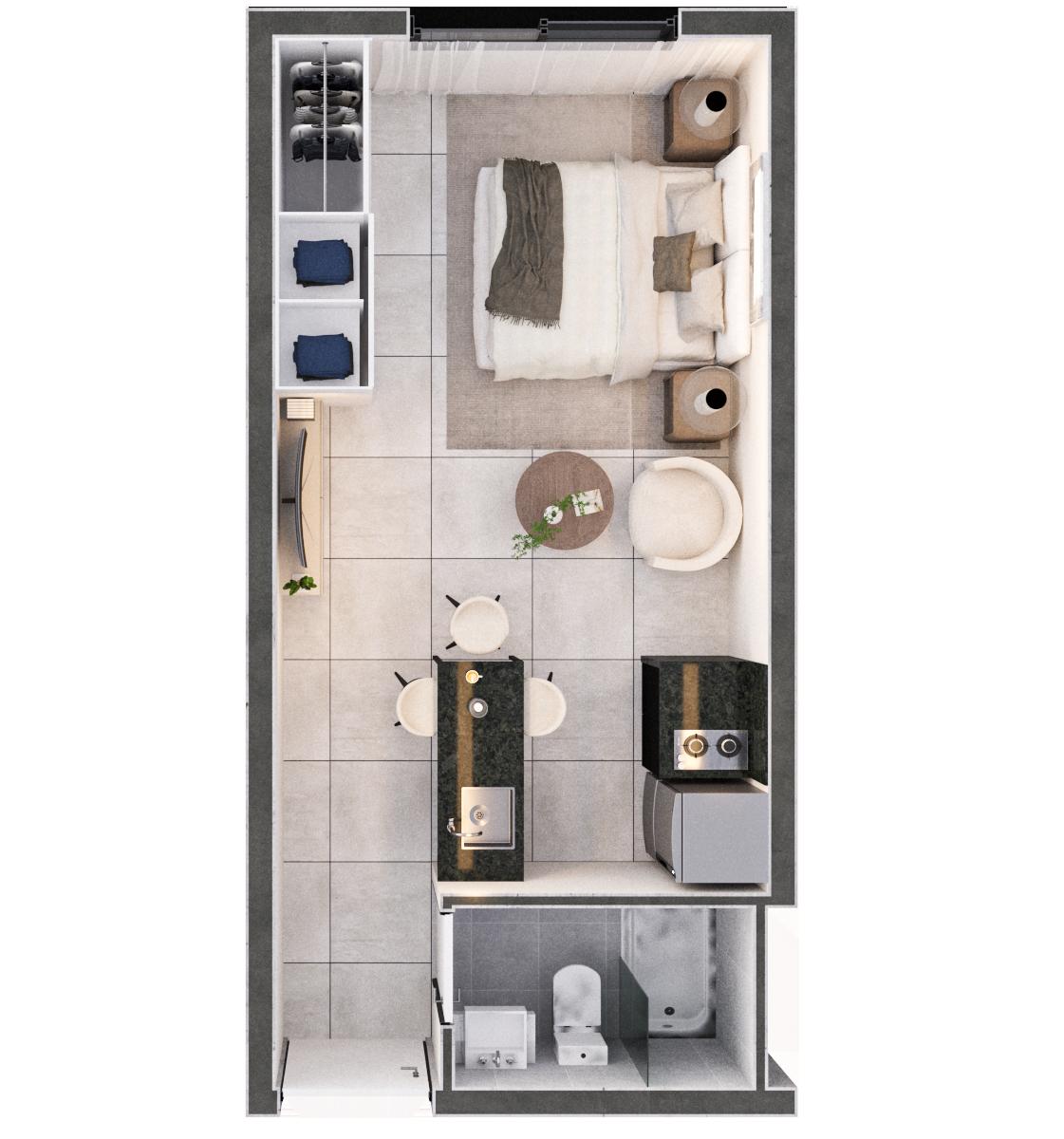 Departamento a la venta monoambiente en Barrio Herrera Asuncion Edificio Inarco Herrera — foto 3