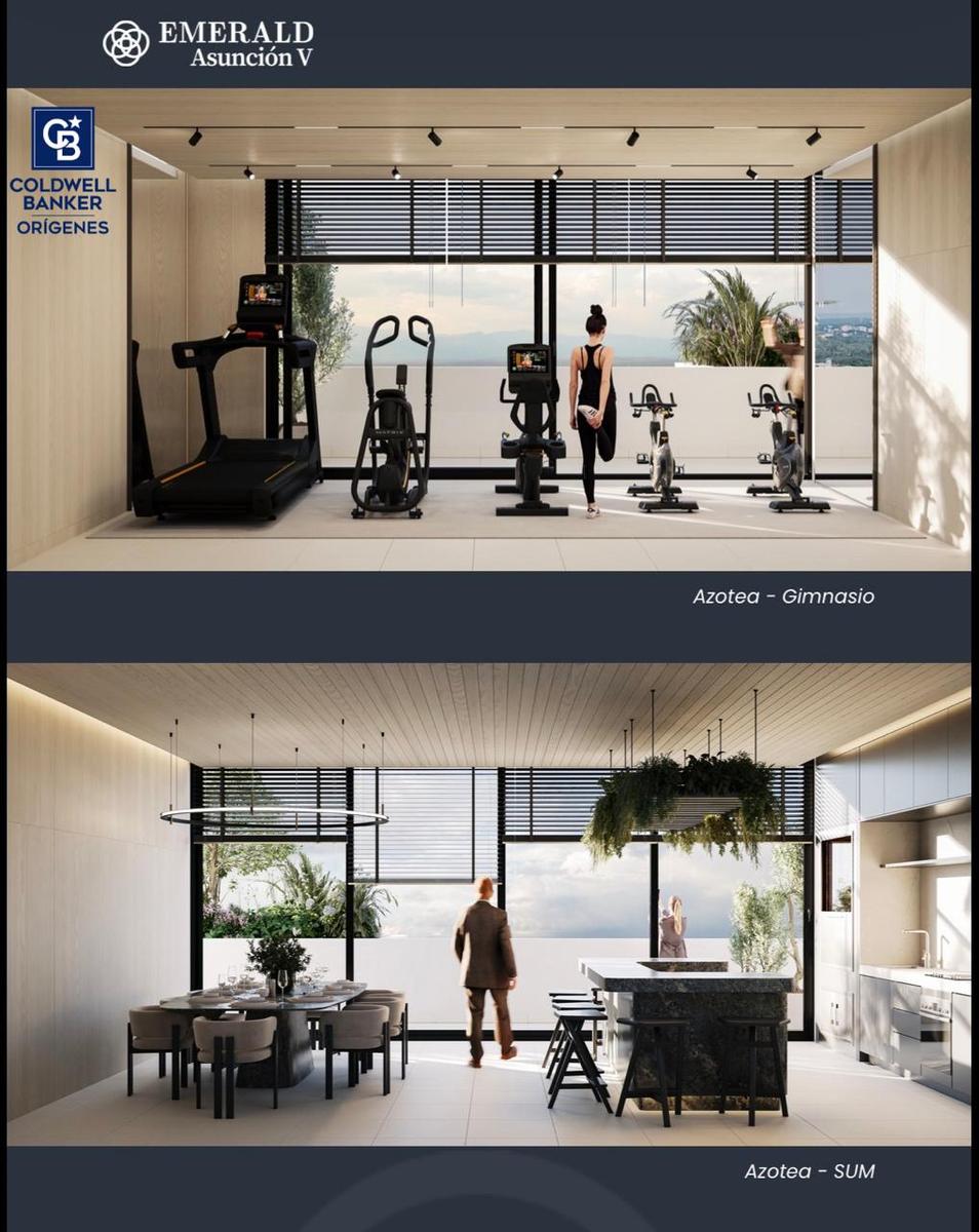 En venta departamento de 2 habitaciones en Asunción barrio las lomas edificio Emerald v — foto 2