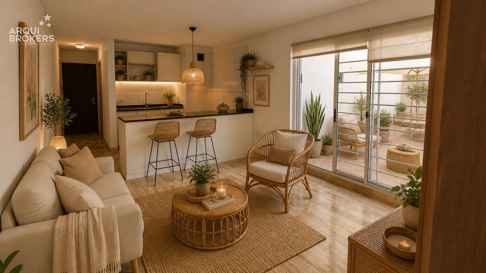 Apartamento de un dormitorio en venta en Pocitos Nuevo con patio