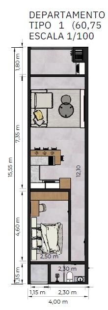 Departamentos en venta 1 dormitorio en Ciudad del Este Edificio Inizio 2 — foto 3