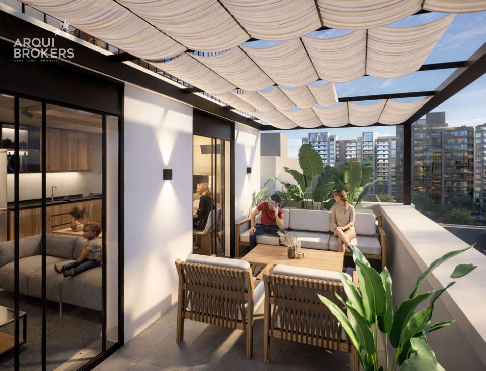 Apartamento penthouse de dos dormitorios en venta en Cordón Sur - 1001