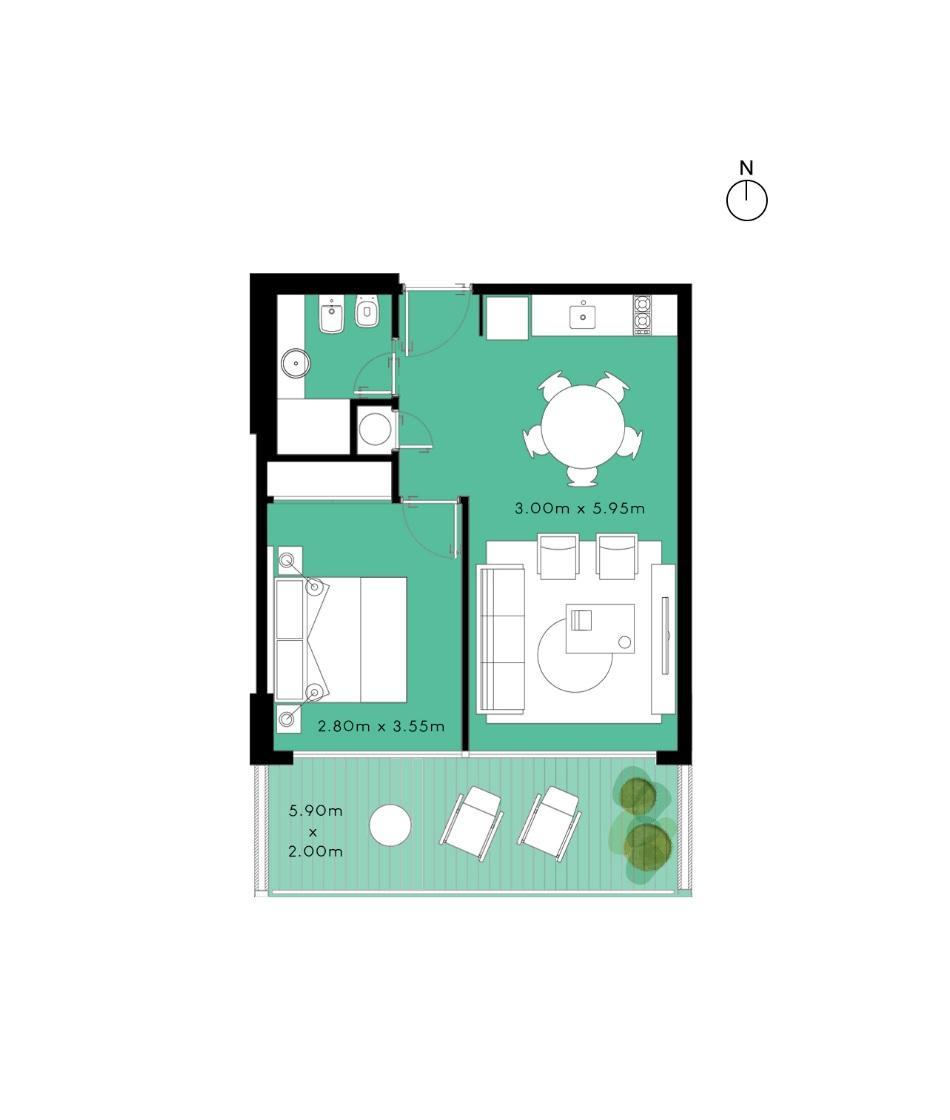 Apartamento de un dormitorio en venta en Colonia del Sacramento - 807 T2 - foto 3
