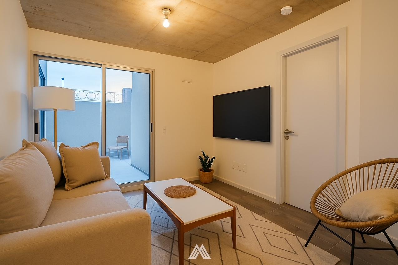 Alquiler de apartamento 1 Dormitorio con patio y parrillero en Buceo