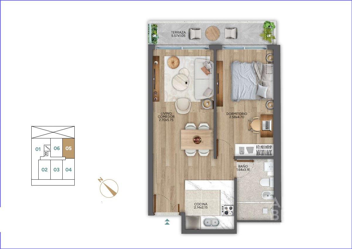 Apartamento de un dormitorio en alquiler en Punta Carretas - 105 · Foto 4
