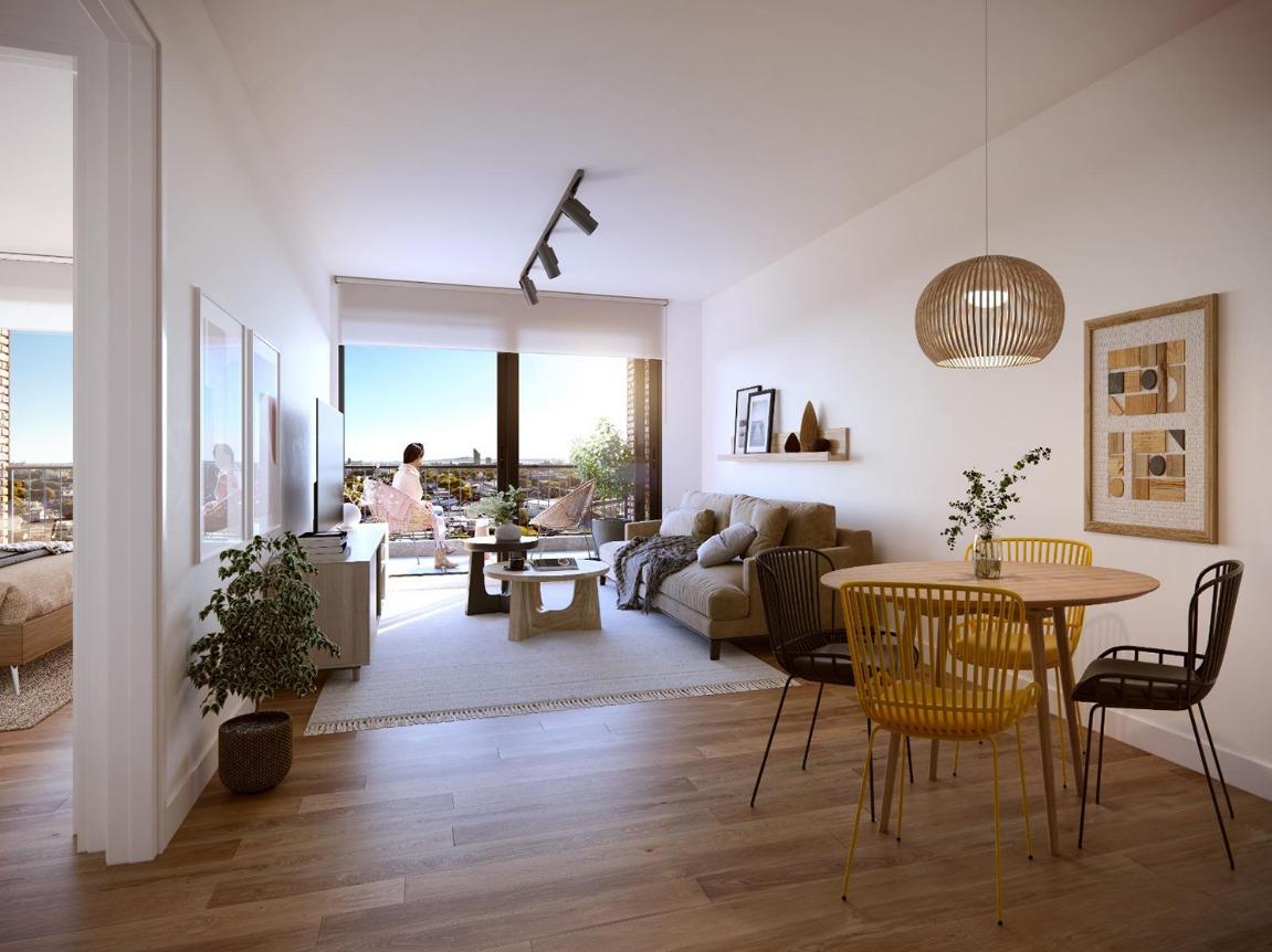 Venta apartamento un dormitorio. Tres Cruces. Beneficios fiscales por Ley de Vivienda Promovida