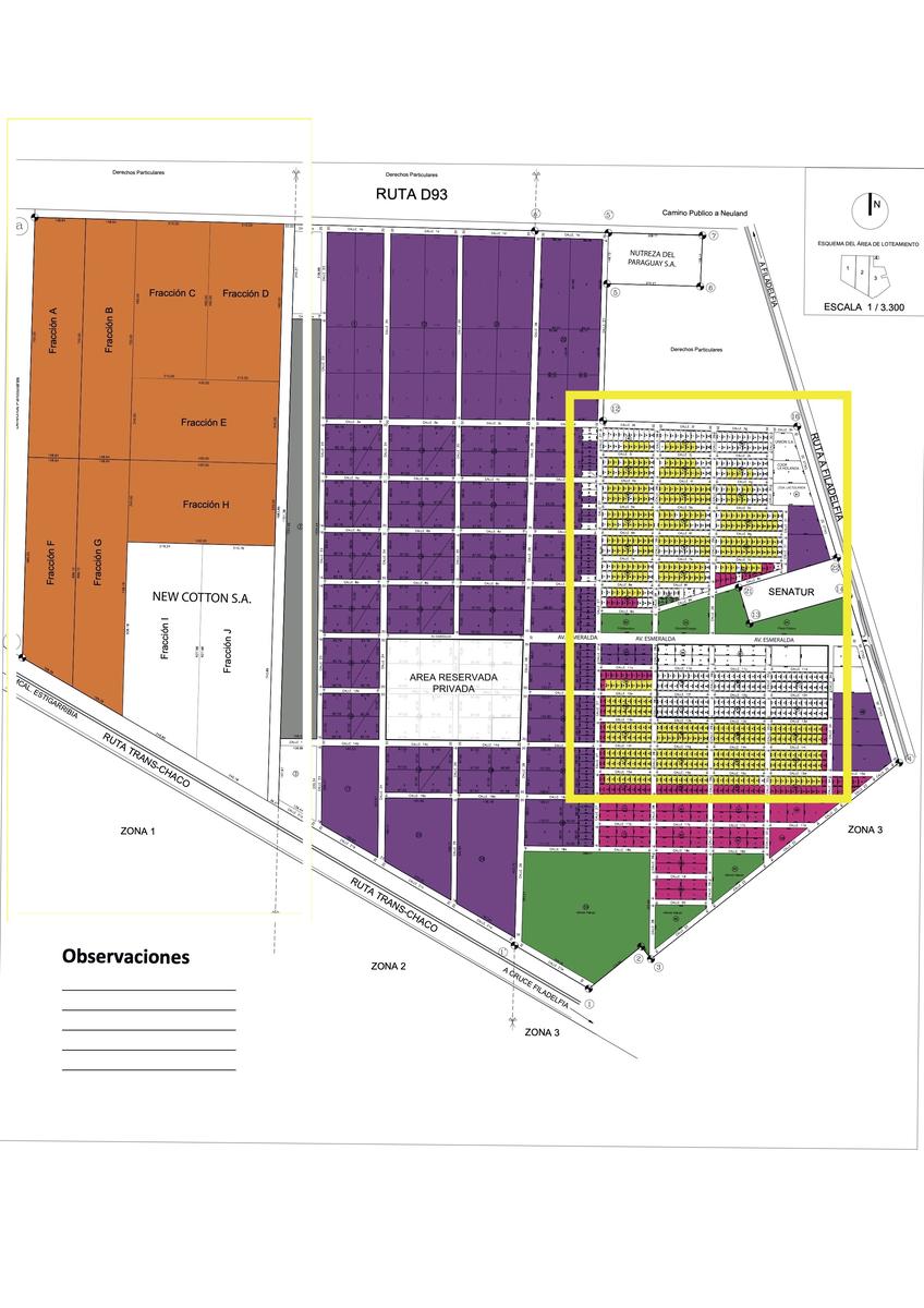 En Venta Lotes Industriales en el Cruce Desvío a Filadelfia con Transchaco Cruce Esmeralda Boqueron, Chaco Paraguayo — foto 2