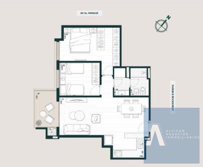 Apartamento de 2 Dormitorios en Alquiler, Incluye Cochera, Barra de Carrasco AP9494806 · Photo 2