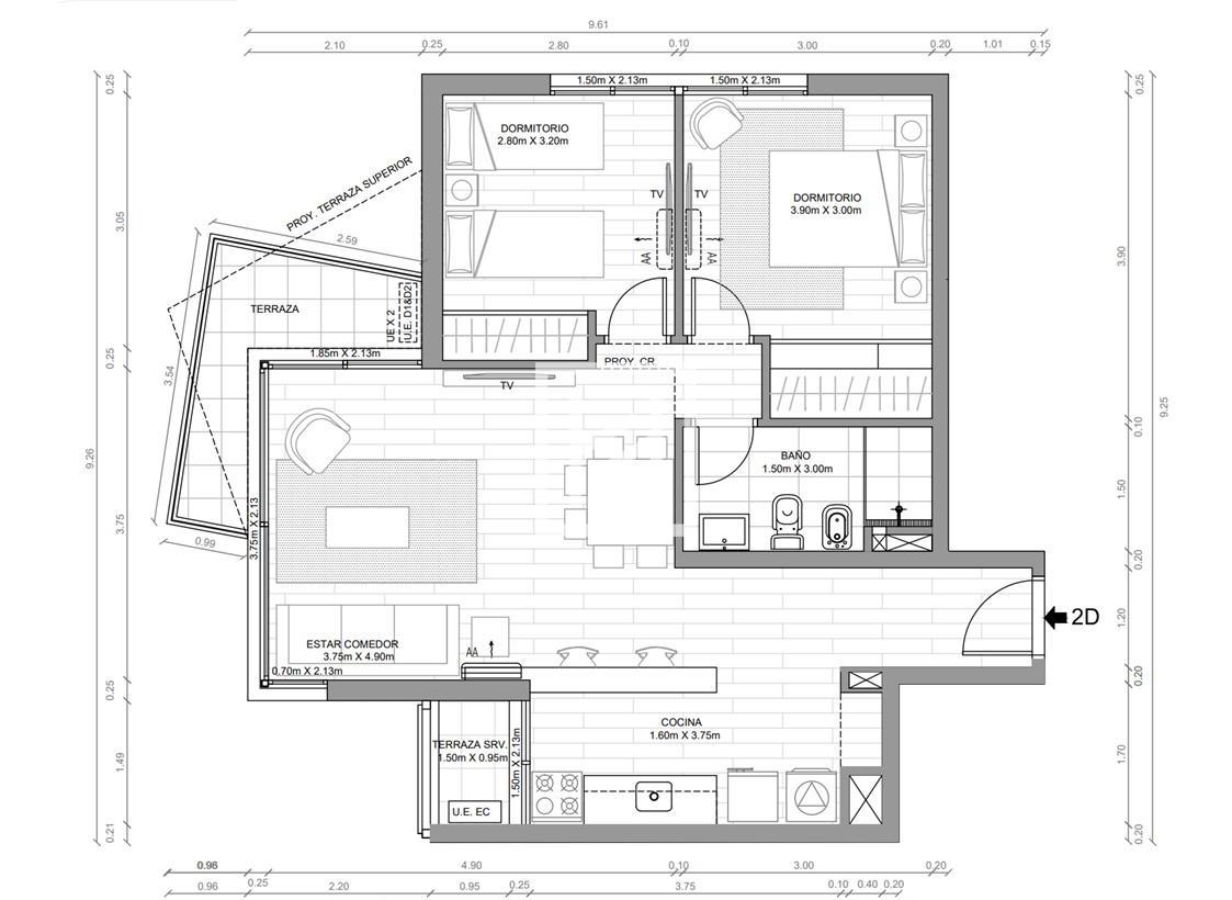 Nostrum Bay (2101) - Alquiler Apartamento 2 Dormitorios en el Centro | Piso Alto 21 | Con Cochera · Photo 4