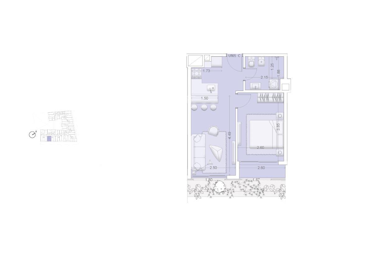 Alquiler de apartamento de un dormitorio en La Blanqueada - 405 · Foto 4