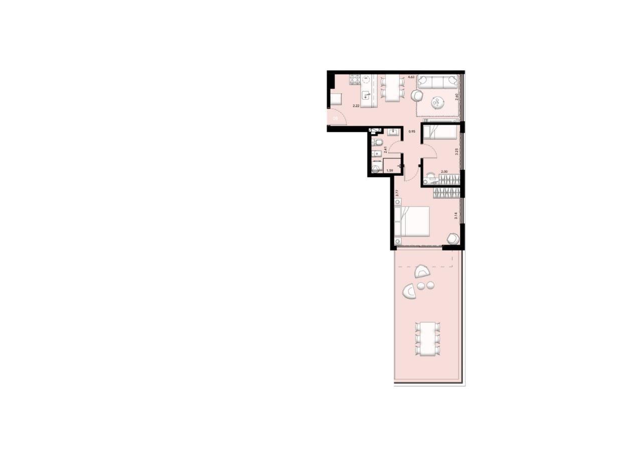 Apartamento de 2 dormitorios en alquiler en Cordón - 1208 · Foto 8