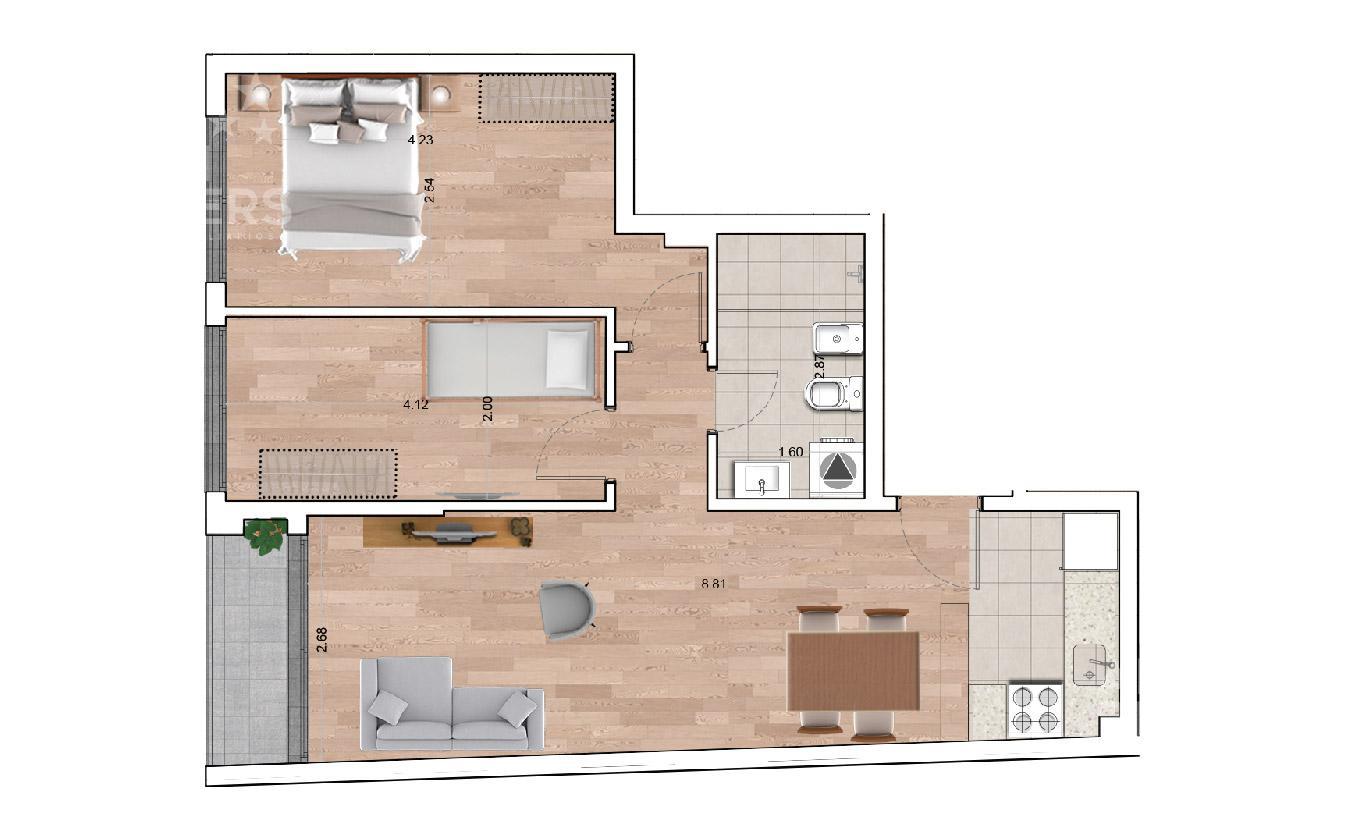 Apartamento de 2 dormitorios en alquiler en La Blanqueada - 210A · Foto 4